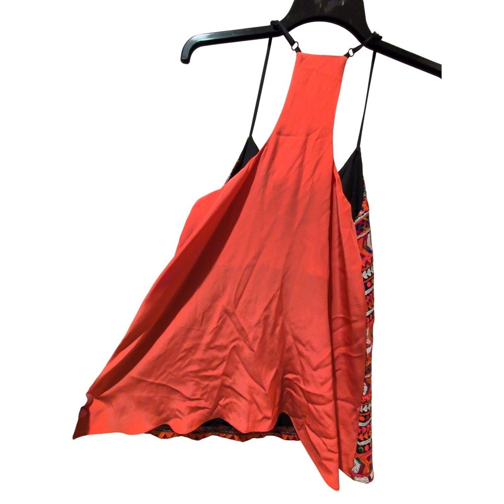 Nell Womens Sequin Geometric Racerback Camisole Top Y2k Bohemian Sparkle Size S - Picture 6 of 11